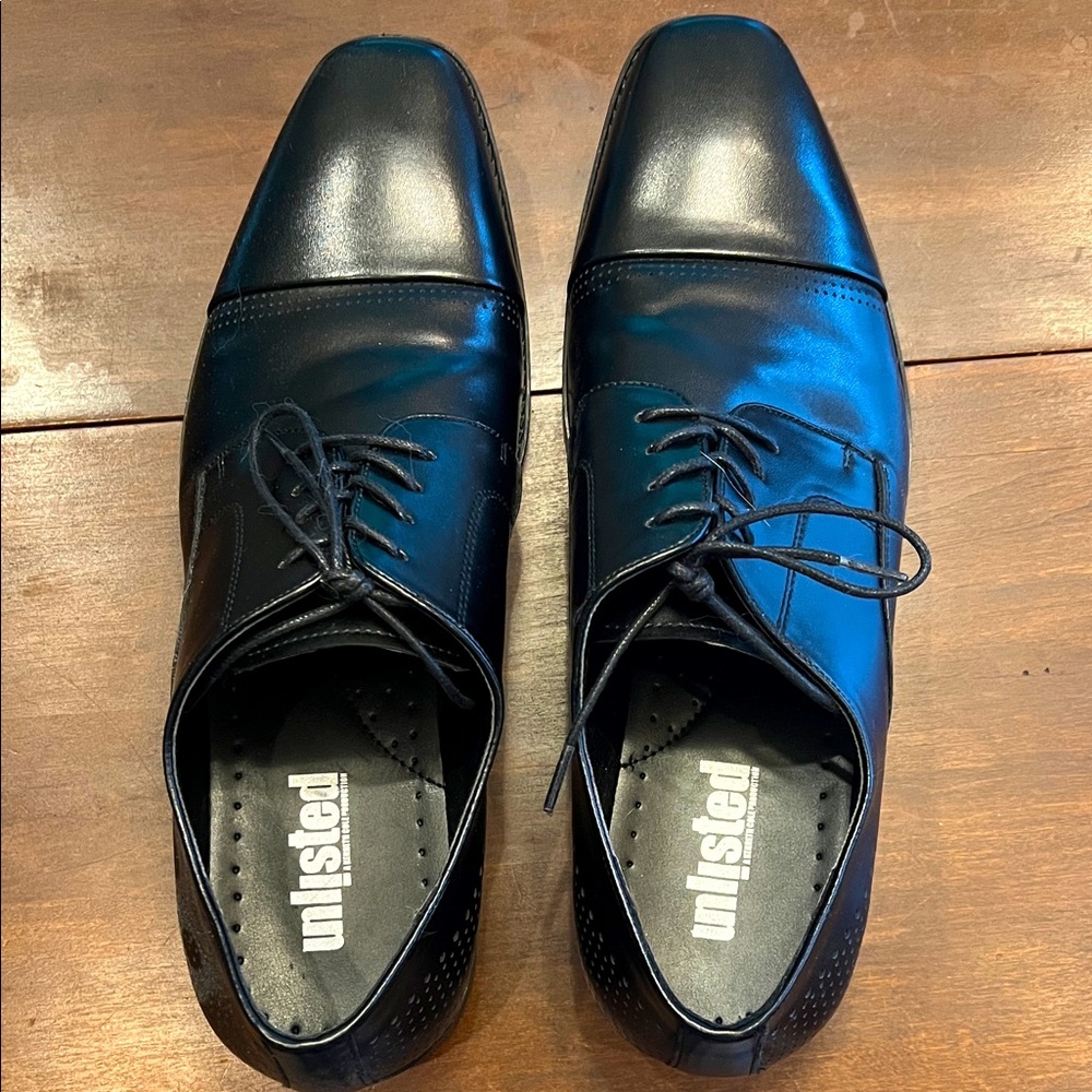 Unlisted Classic Black Oxfords for Men